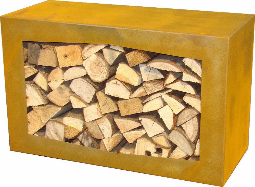 GardenMaxX Woodbox Corten Wood Storage