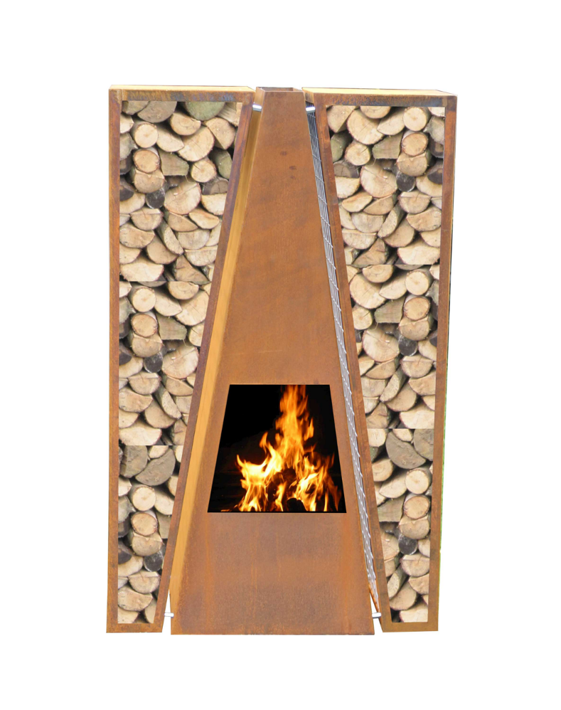 GardenMaxX Maroa Corten Fireplace