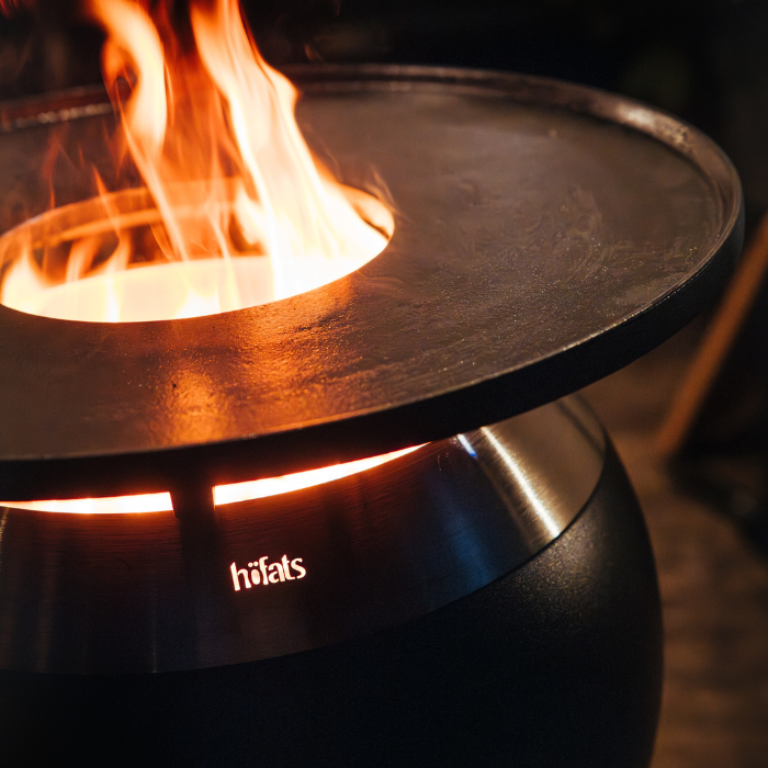 Höfats MOON 45 Smokeless Fire Pit with Plancha