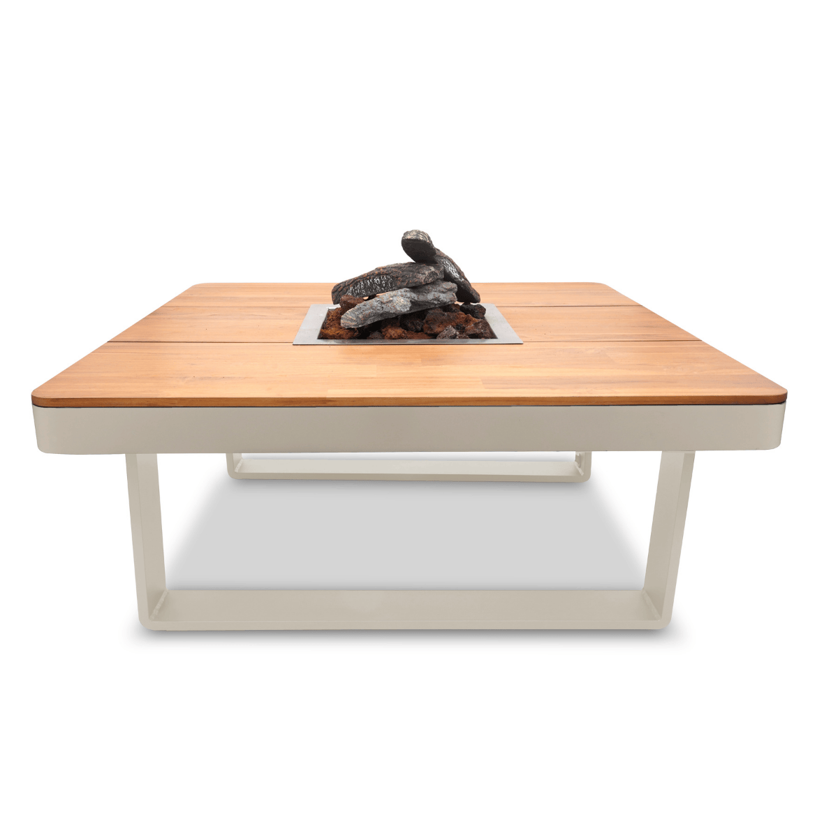 Happy Cocooning fire pit table Horizon 95 oyster beige