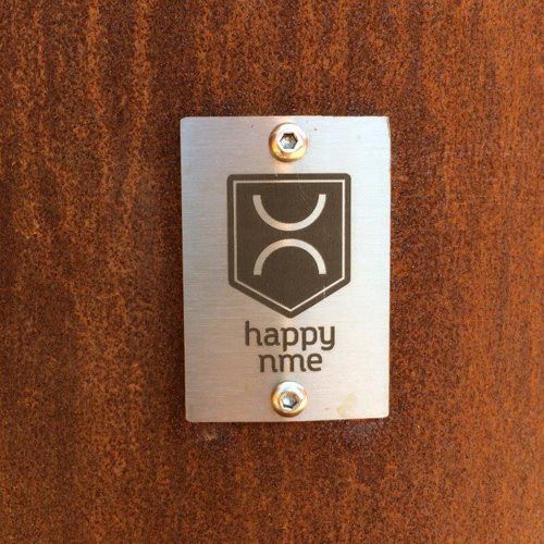 HappyNME Hello! Corten 75 cm Square