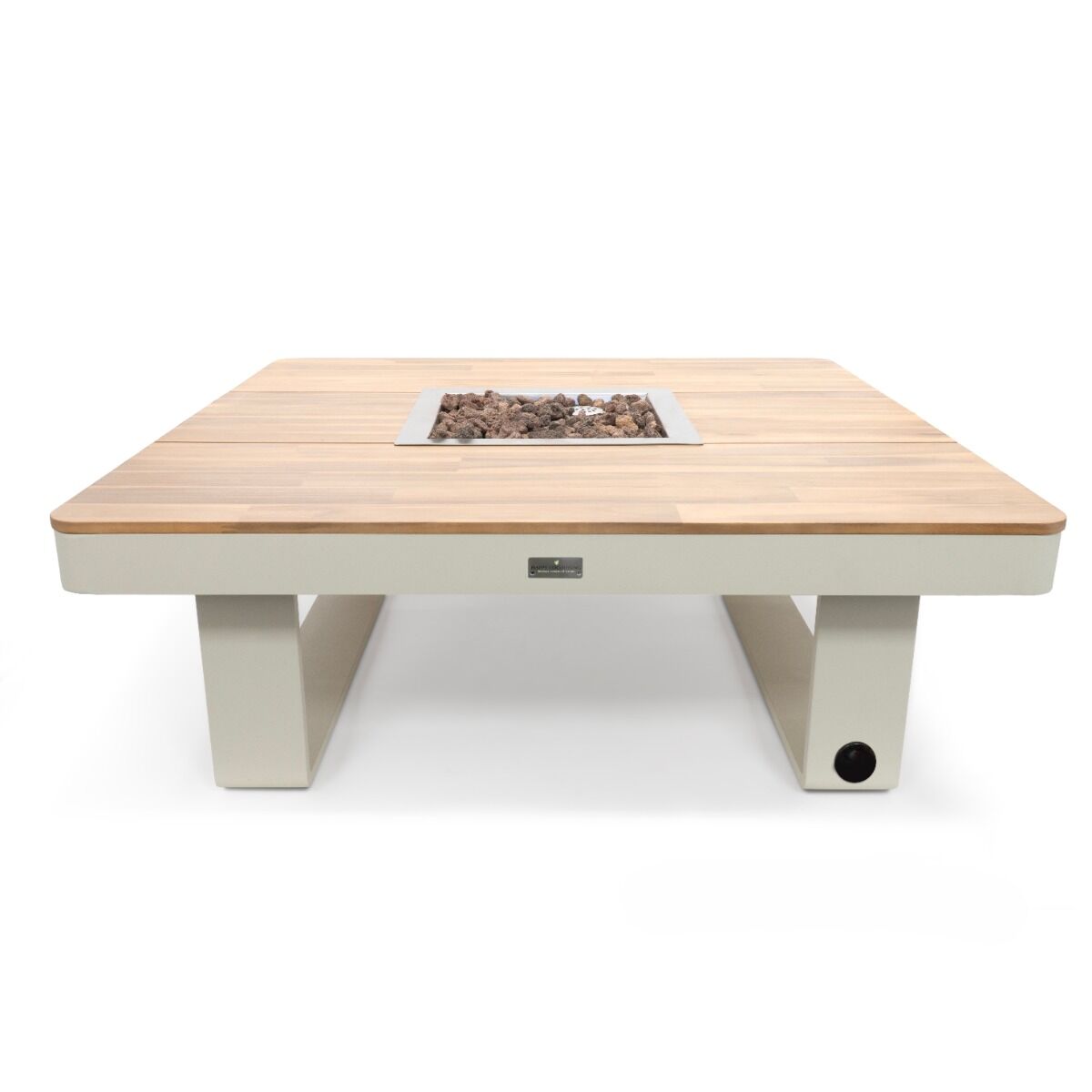 Happy Cocooning fire pit table Horizon 95 oyster beige