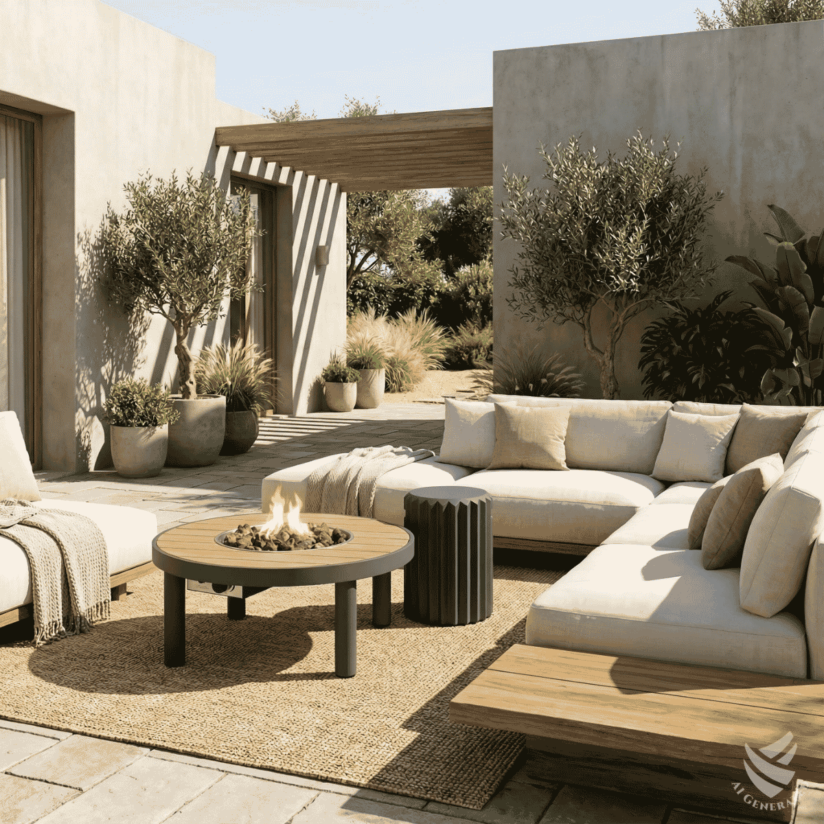 Happy Cocooning fire pit table Riviera 80 smokey anthracite
