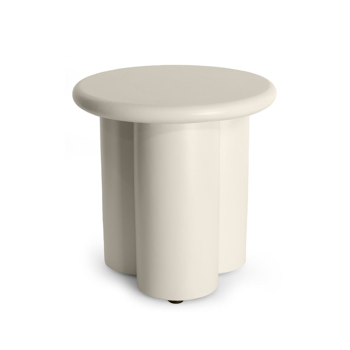 Happy Cocooning side table Rib oyster beige