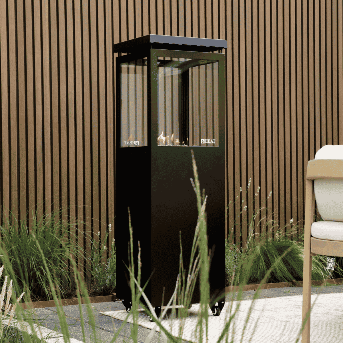 HEAT Outdoor Living Utevarme Terrace Fireplace Black