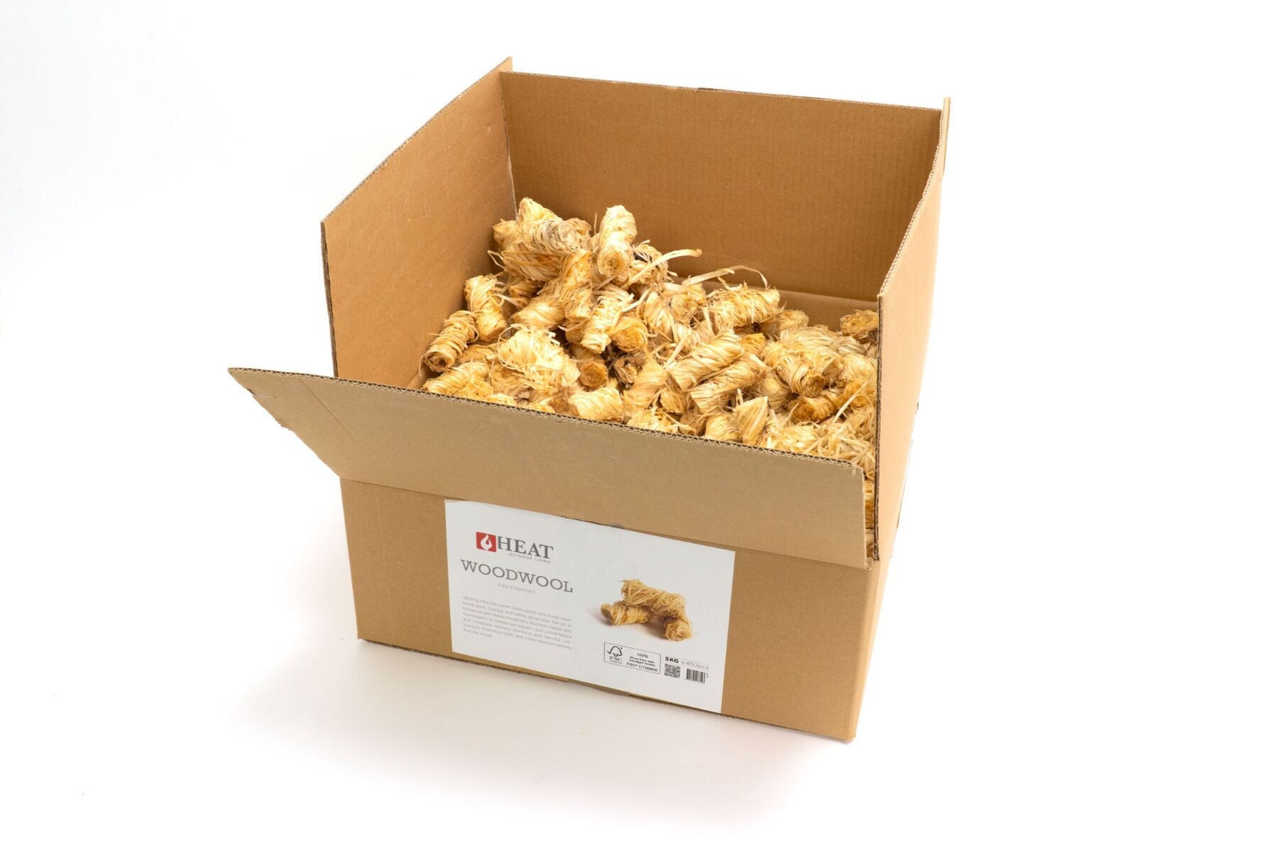 HEAT Outdoor Living Wood Wool Firelighters 5 kg - 450 pieces