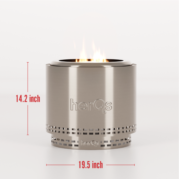 HerQs Smokeless Fire Pit Blaze