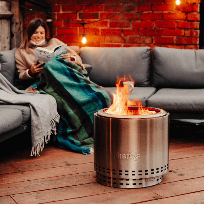 HerQs Smokeless Fire Pit Blaze