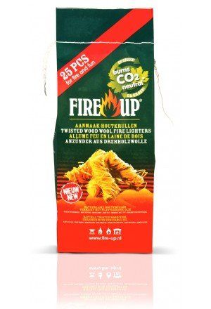 Fire-up Coiled Wood Wool Firelighters (25 pieces)