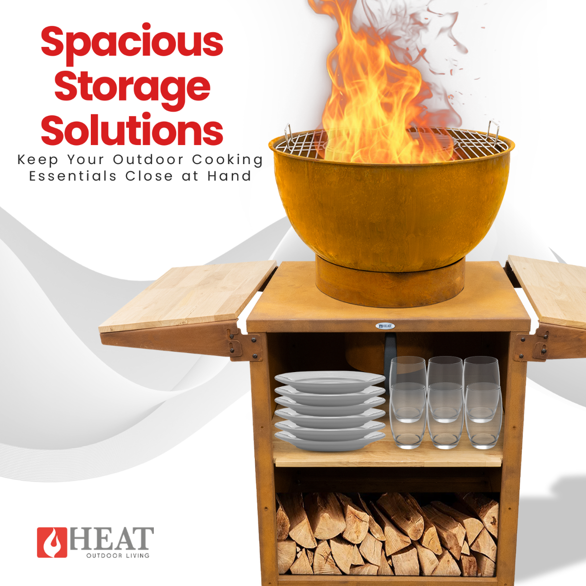 HEAT Kjok Outdoor Kitchen Ø56 cm Rust HEAT Kjok Outdoor Kitchen Ø56 cm Rust