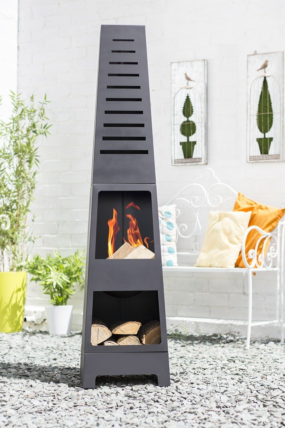 La Hacienda Patio Fireplace Skyline