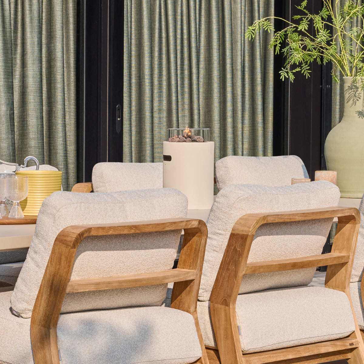 Happy Cocooning table burner Lumi Steel oyster beige