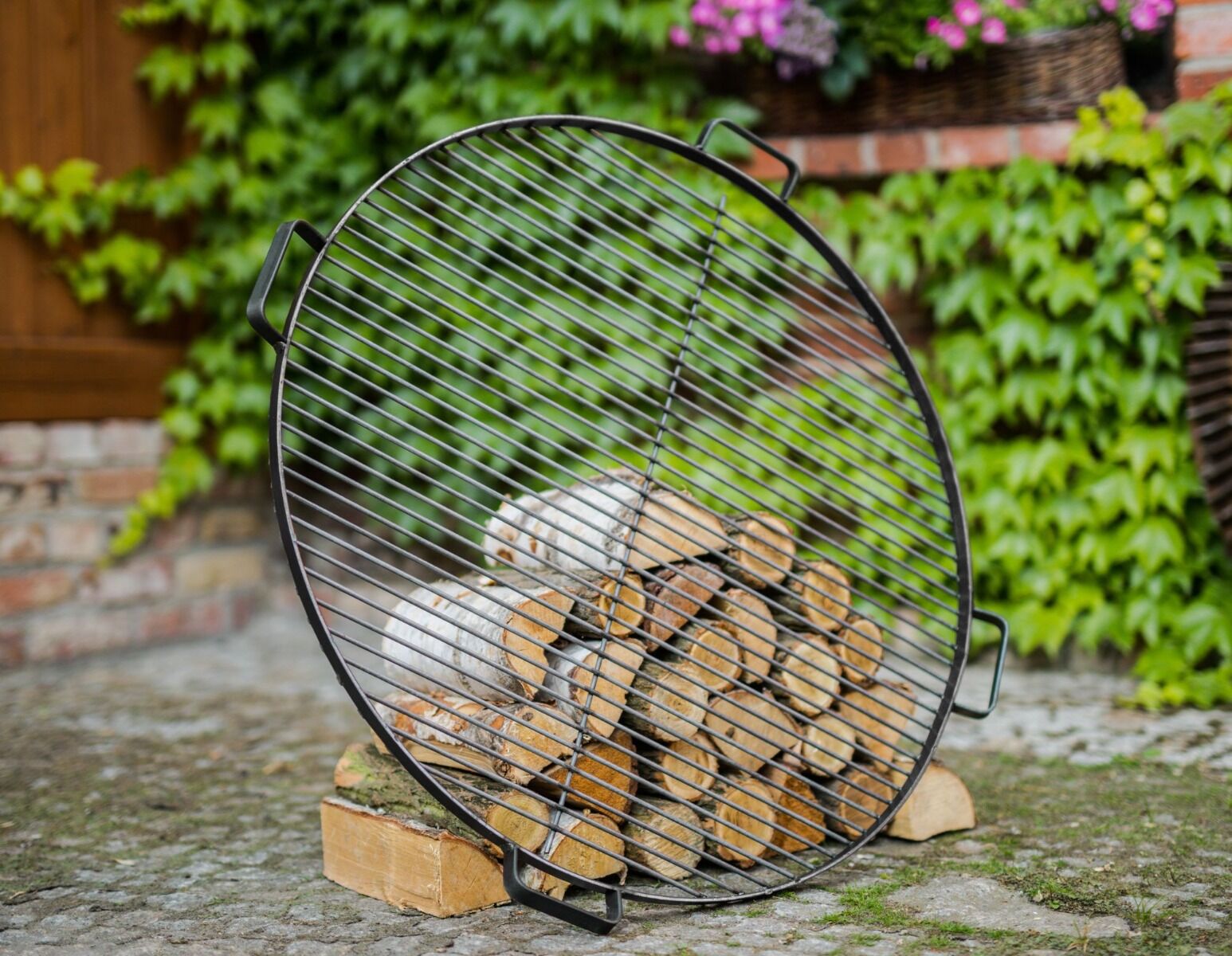 CookKing Black Steel Grill Grid with 4 Handles 