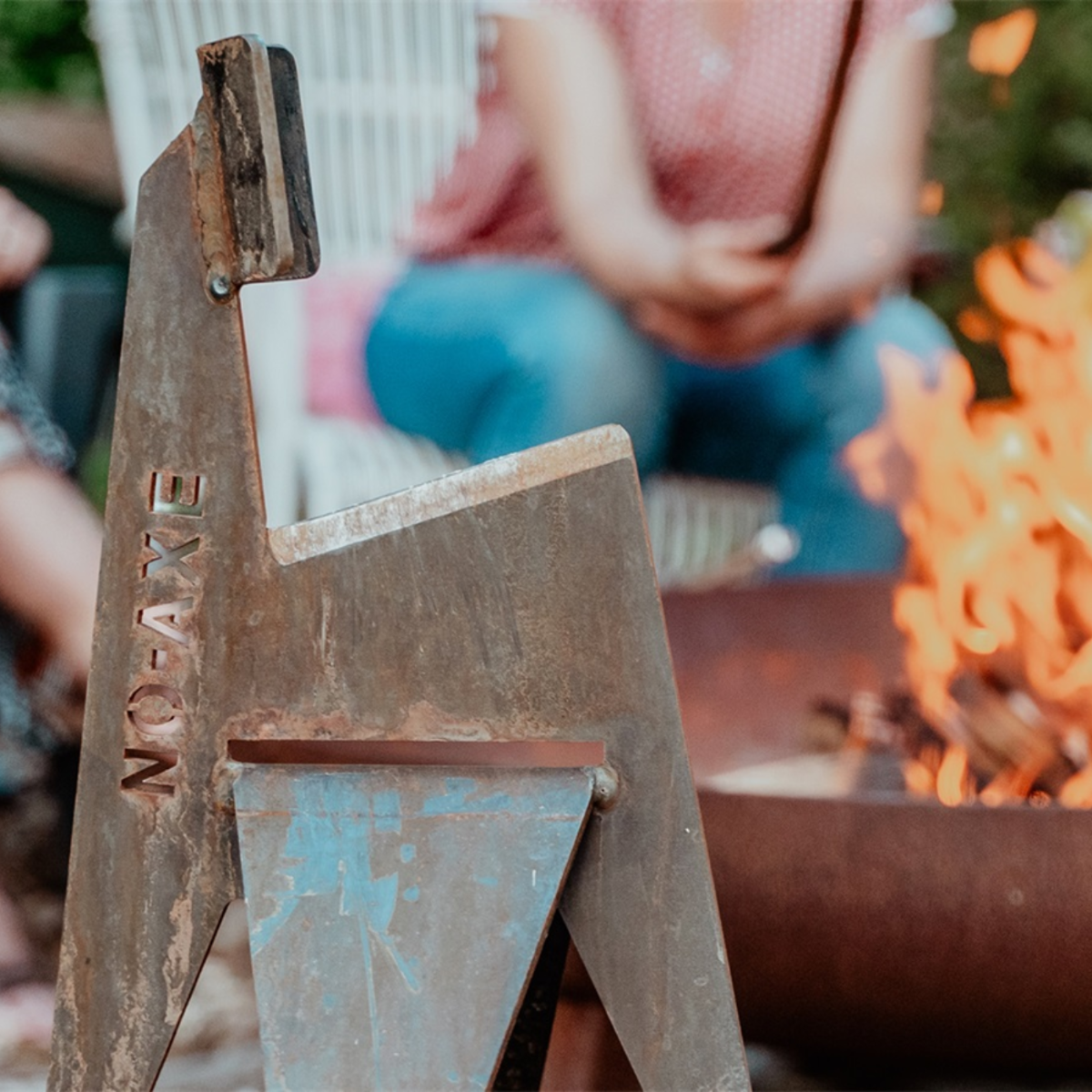 NO-AXE Log Splitter Blank Steel with Hammer NO-AXE Log Splitter Blank Steel with Hammer