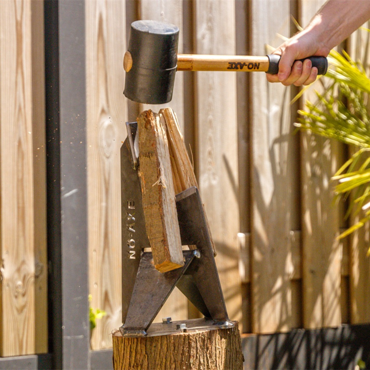 NO AXE Log Splitter Blank Steel with Hammer