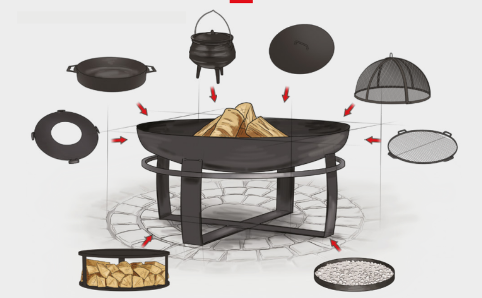 CookKing Fire bowl Montana Height 45 cm