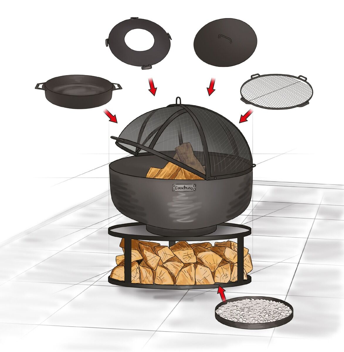 CookKing Firebowl Porto XXL 80 cm