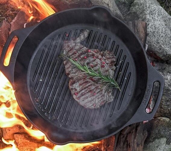 Petromax Cast-iron Grill Skillet 2 Handlests