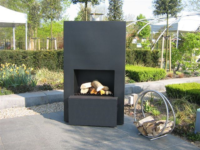 GardenMaxX Pinacate Black Fireplace