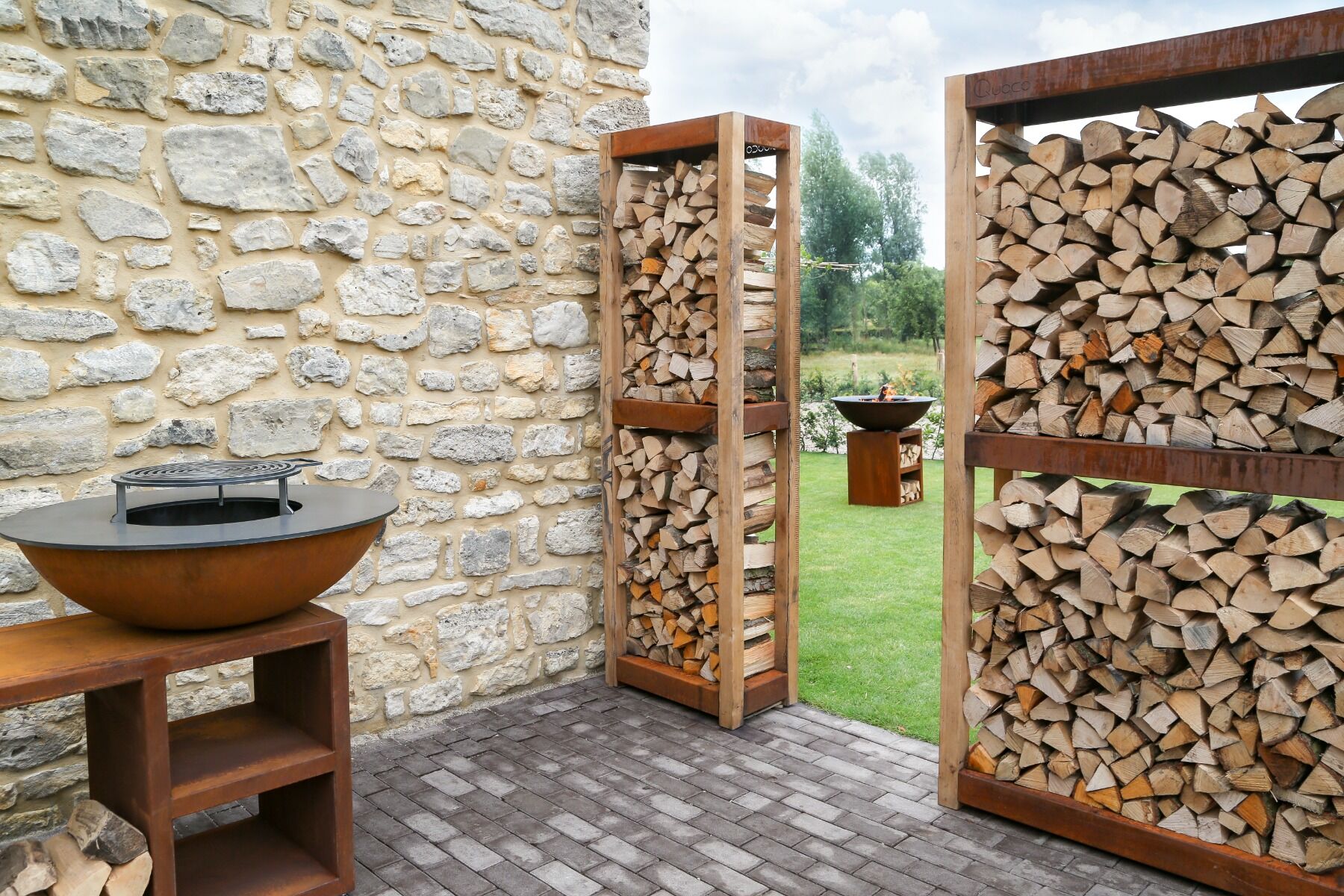 Quoco Wood Storage Cremagliera Corten (3 sizes)