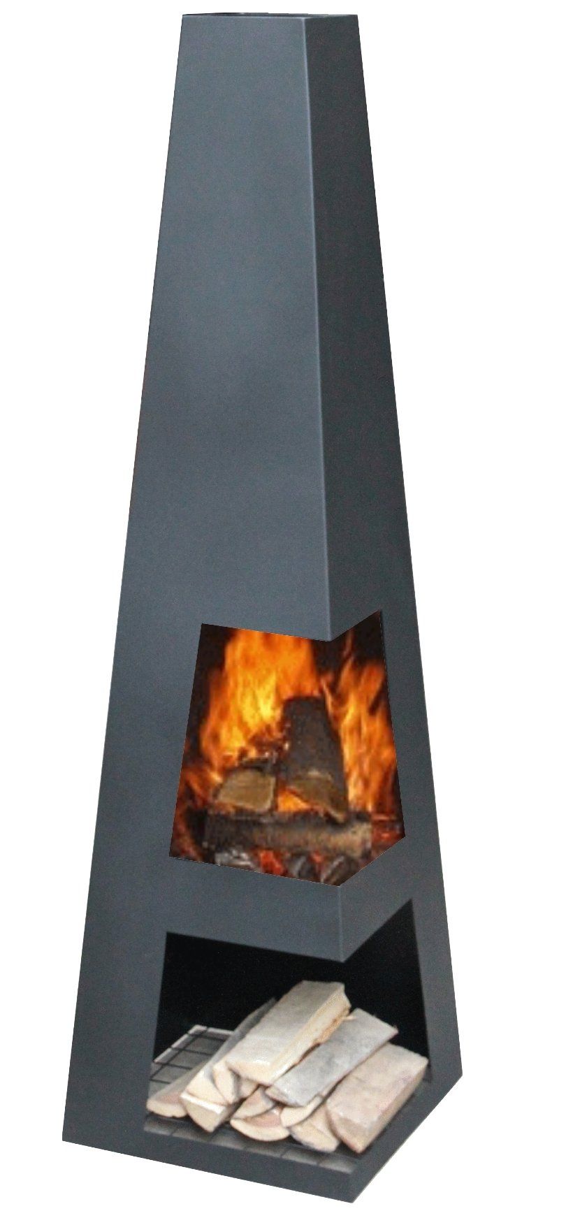 GardenMaxX Sanga Black Fireplace