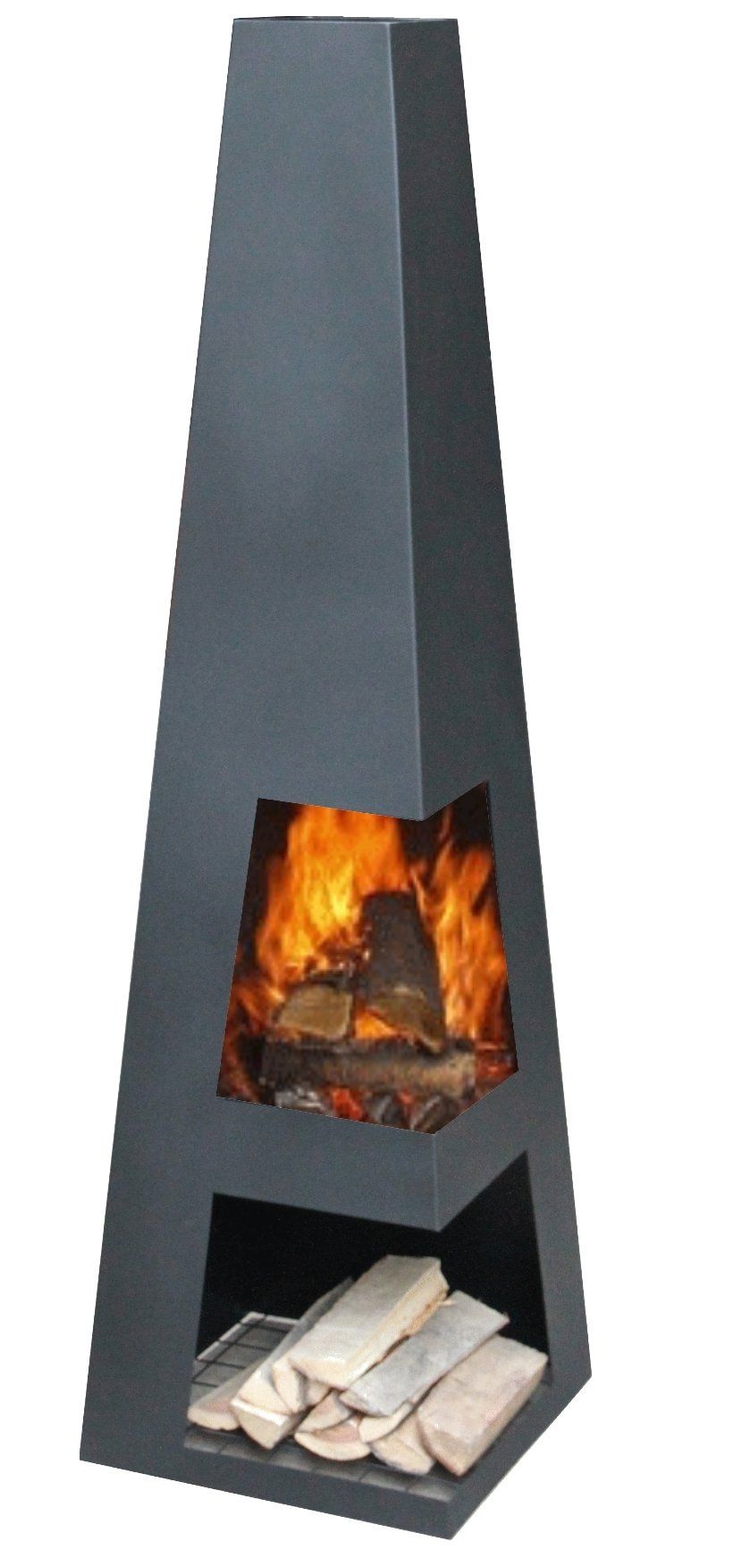 GardenMaxX Sanga XL Black Fireplace