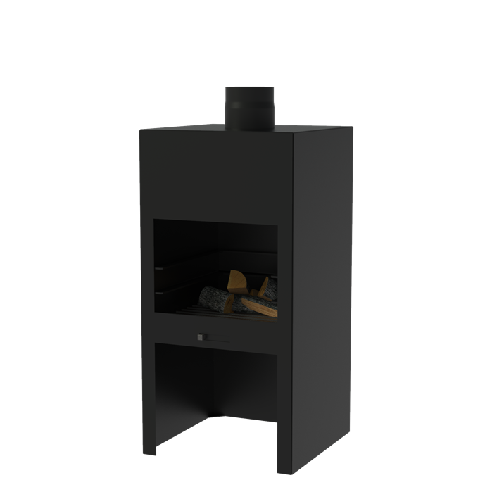 FORNO Fireplace Stig Black