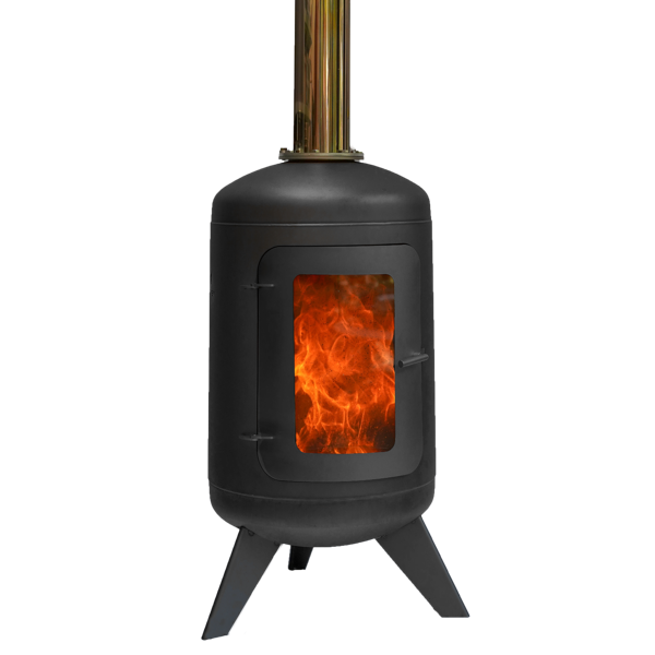 Stokem Black RVS Fireplace