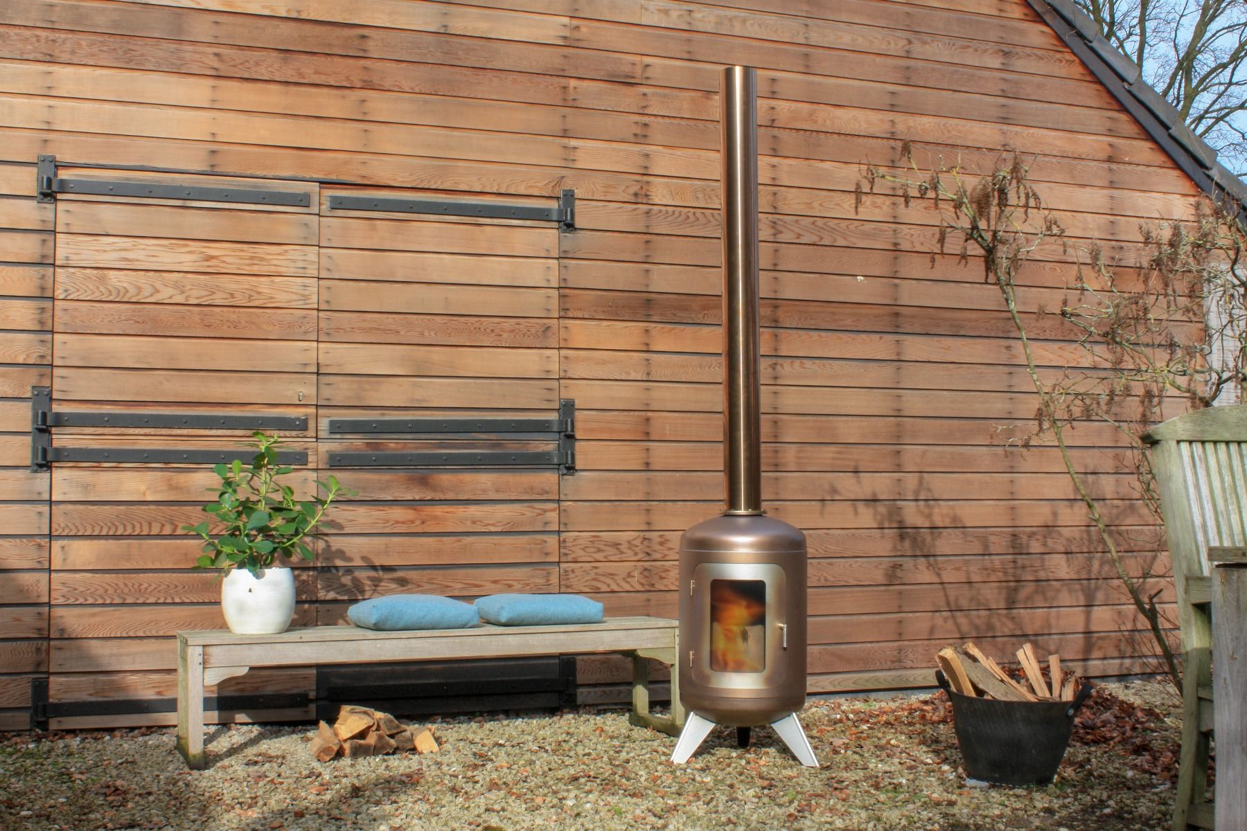 Stokem Black RVS Fireplace