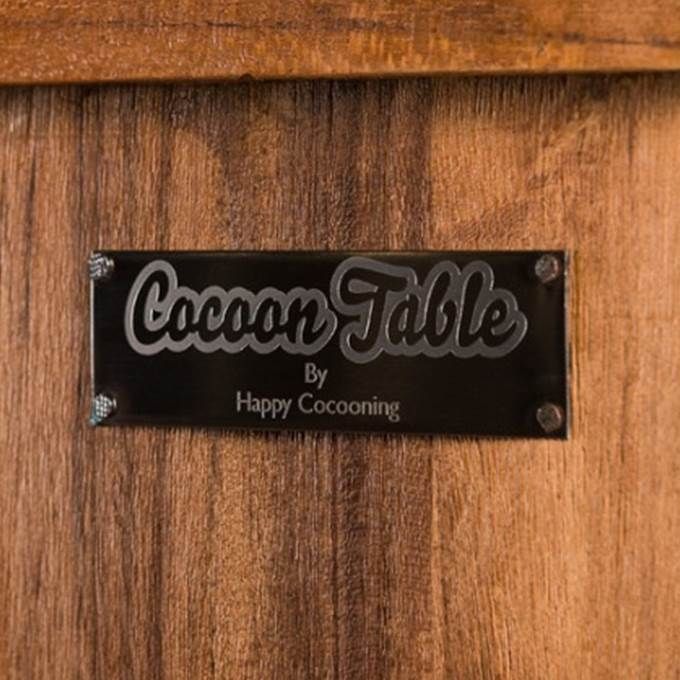 Happy C. Fire Table Rectangle Teak wood Black