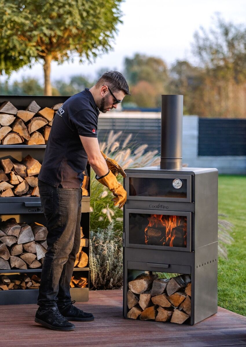 CookKing Vento Garden Fireplace with Baking oven Function and Double Glazing