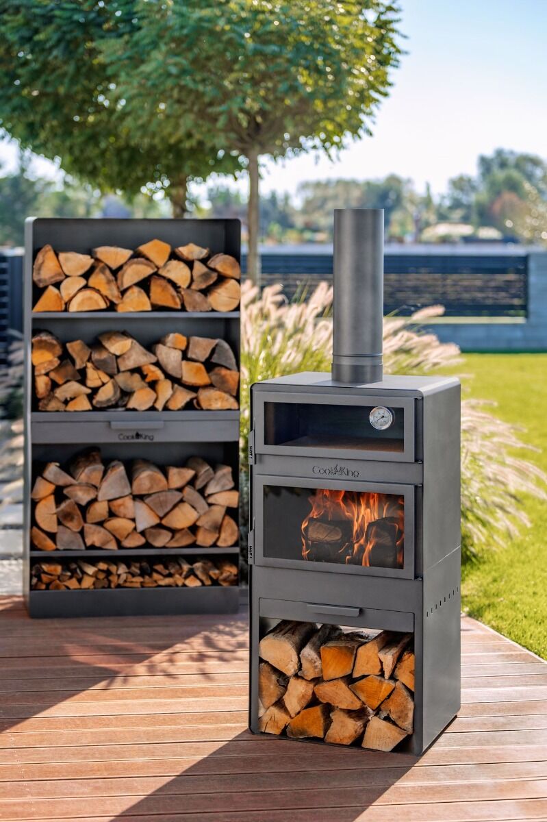 CookKing Vento Garden Fireplace with Baking oven Function and Double Glazing