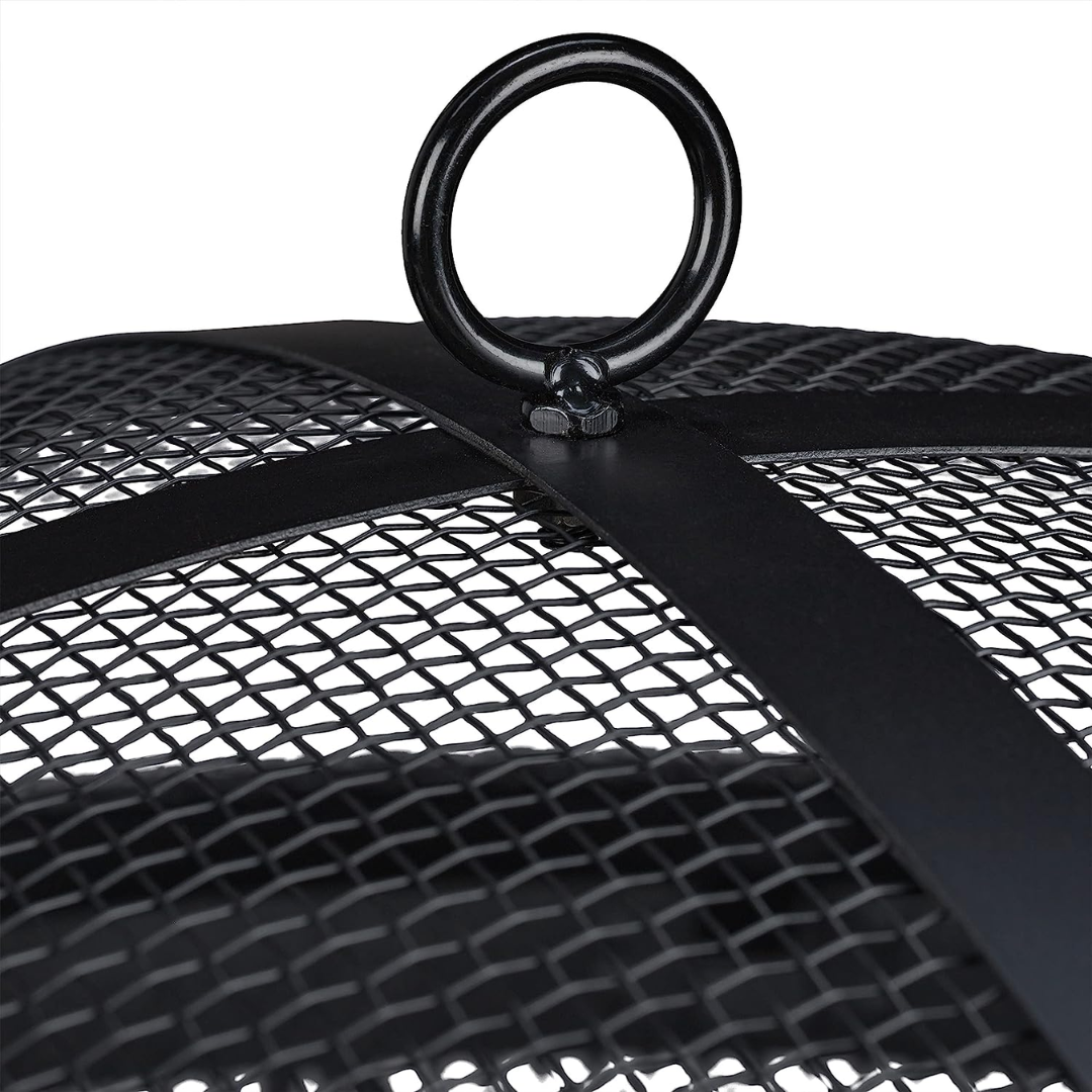 HEAT Firepit Alna with Spark Screen and grill grid