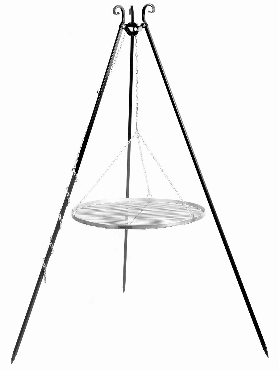 CookKing Tripod 180 cm with Stainless Steel Grill