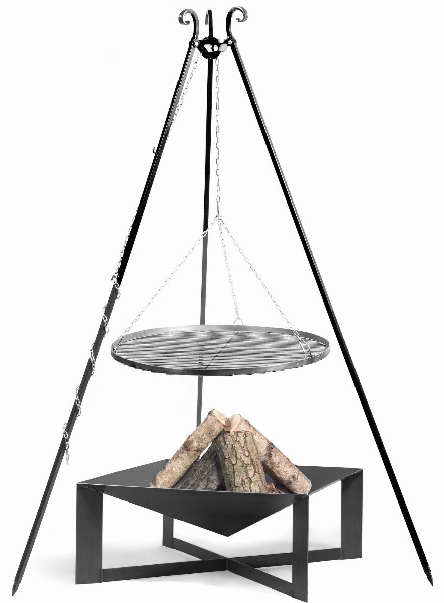 CookKing Tripod 180 cm with Stainless Steel Grill