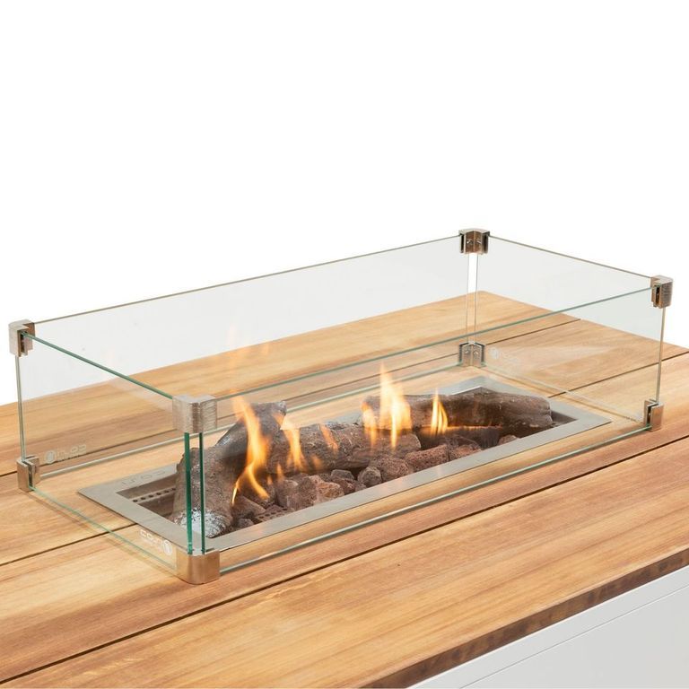 Cosi Fire Table Cosipure 120 White/Teak