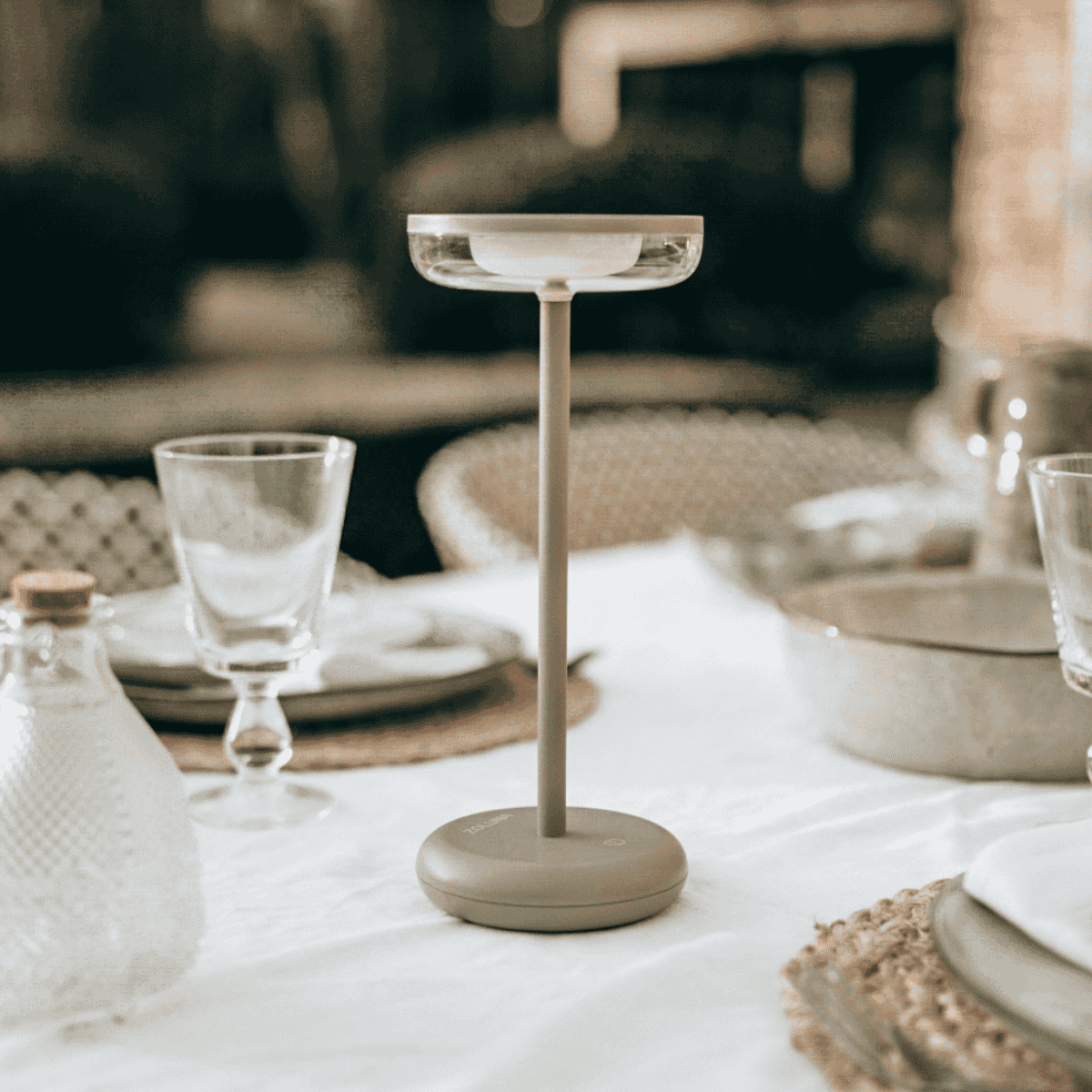 ZOLUNA solar table lamp Bobbie cappuccino