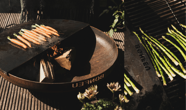 Grilling and baking with a fire bowl}