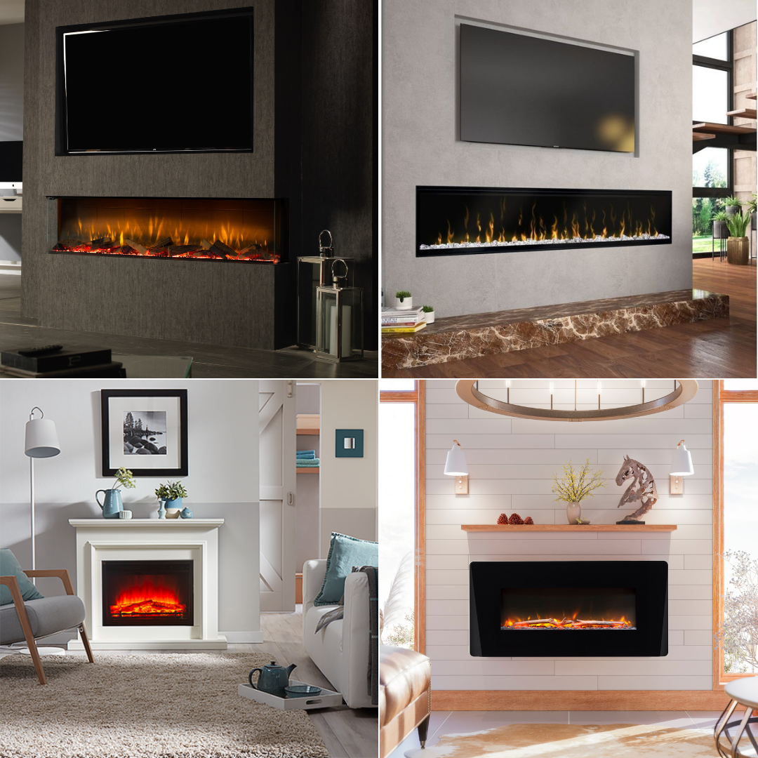 large range of electric fireplaces